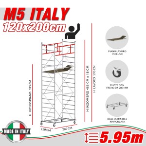 Trabattello M5 ITALY (Altezza lavoro 5,95 metri)