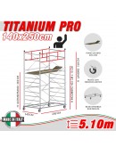 Trabattello TITANIUM PRO (Altezza lavoro 5,10 metri)